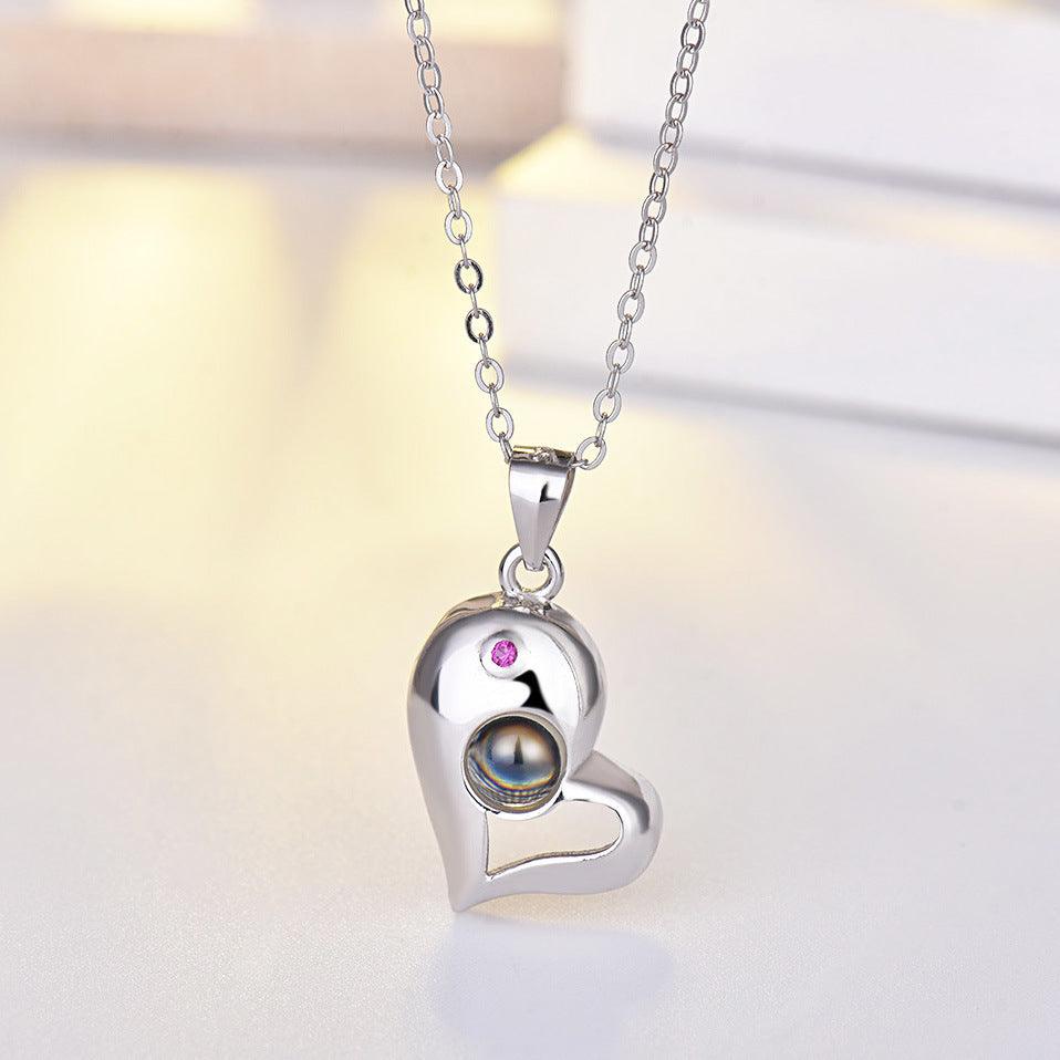 Personalised Couple Heart-shaped Projection Necklace - LOX VAULT