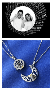 Personalised Couple Sun & Moon Projection Necklace - LOX VAULT