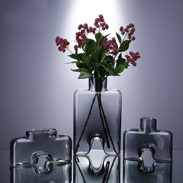 Contemporary Glass Concave Vase