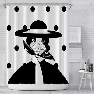 Cool Cats Waterproof Shower Curtain