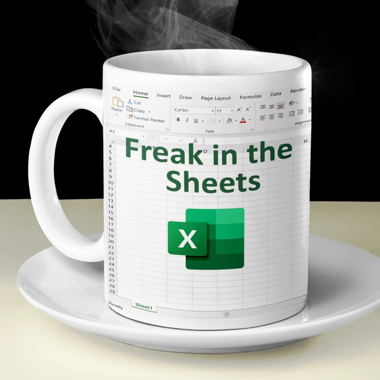 Household Spreadsheet Excel Coffee Cup