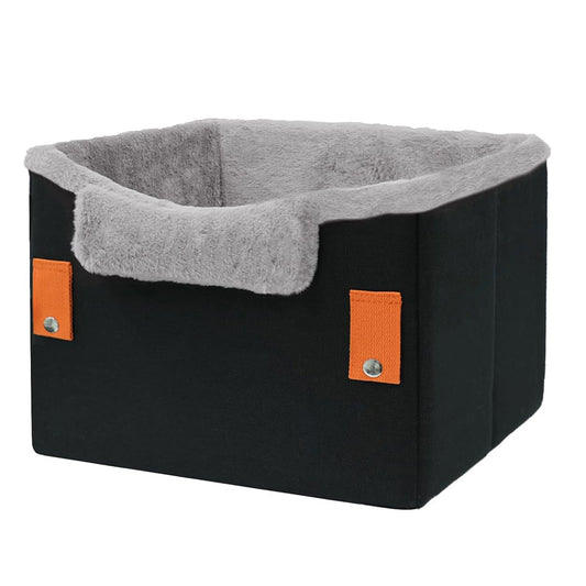 Deluxe Faux Dog Car Seat Booster Bed