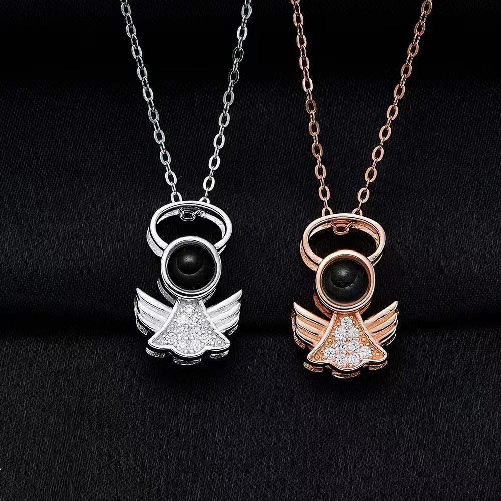 Personalised Angel Projection Necklace - LOX VAULT