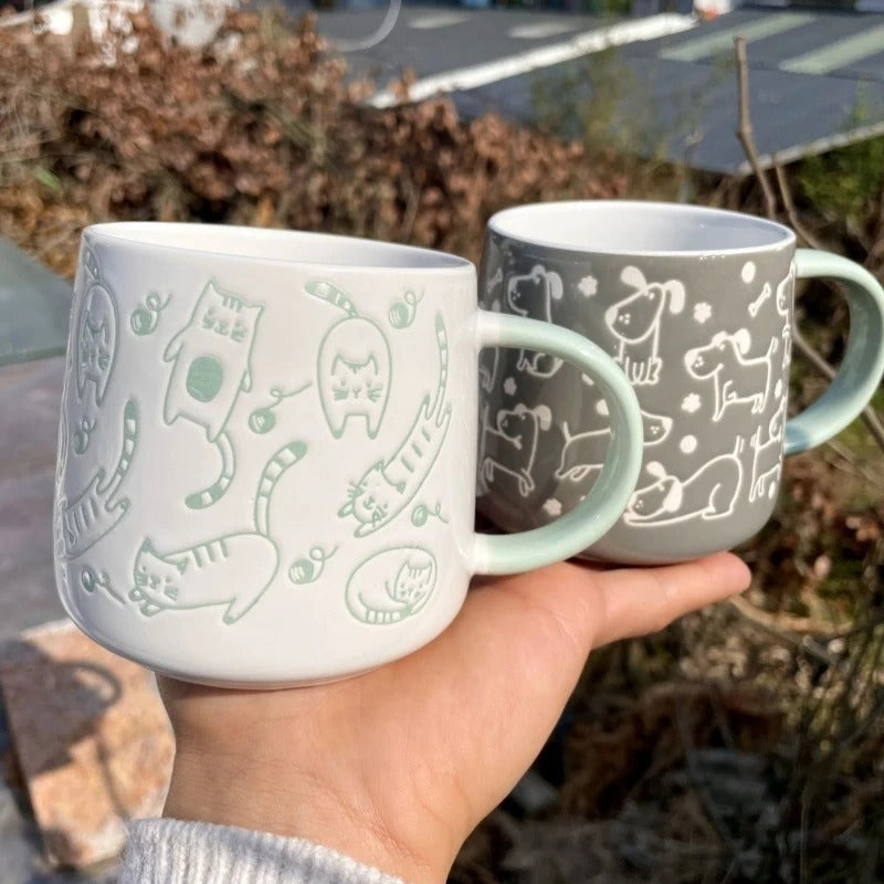 Cat And Dog Ceramic Mug