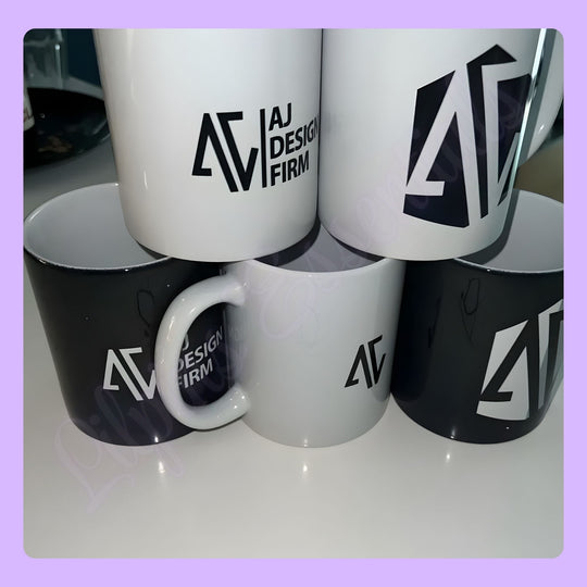 Personalised custom mug UK with name initial or text