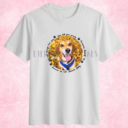 Custom Photo You Left Paw Prints Forever In My Heart Dog Top