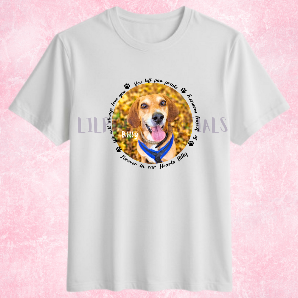 Custom Photo You Left Paw Prints Forever In My Heart Dog Top