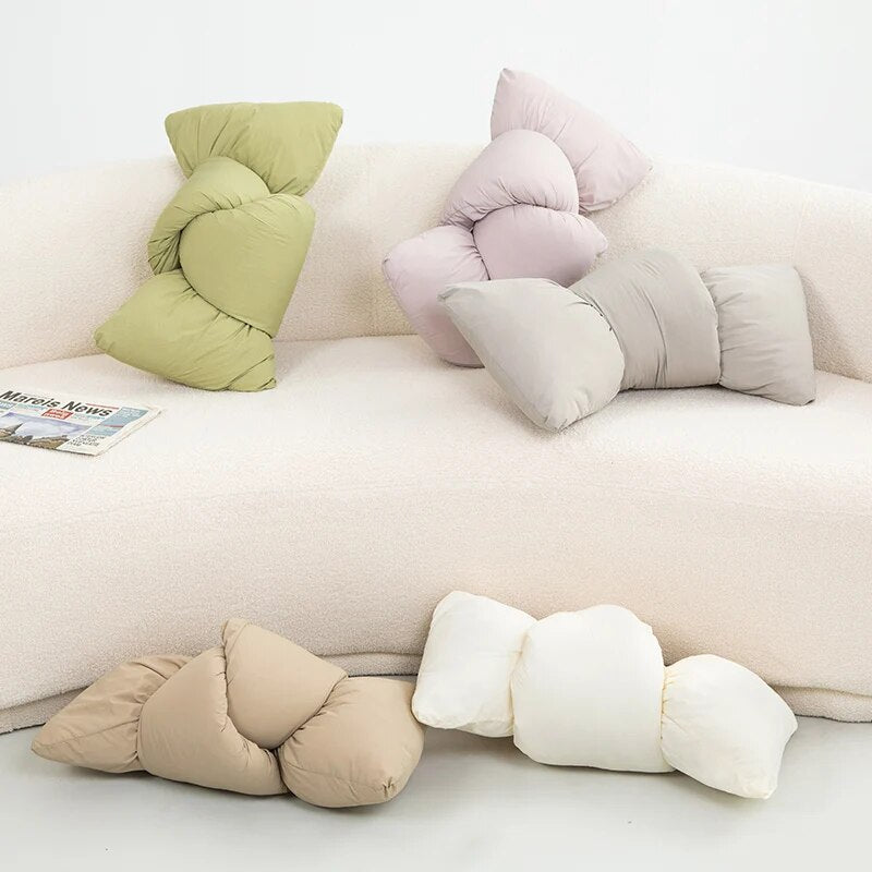 Soft Lazy Knot Throw Pillow