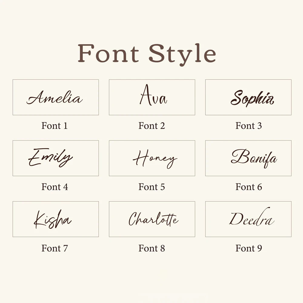 Comparison of different font styles on a beige background