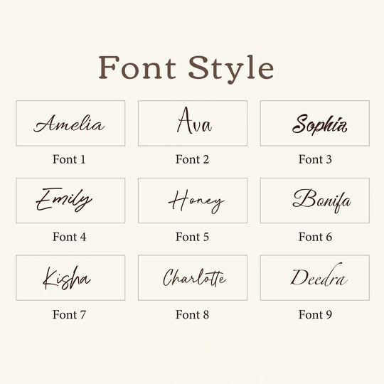 Comparison of different font styles on a beige background