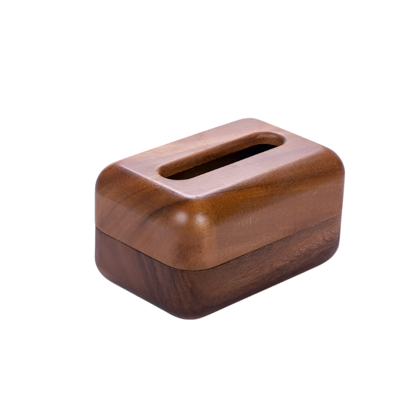 Handcrafted Acacia Wood Tissue Box 