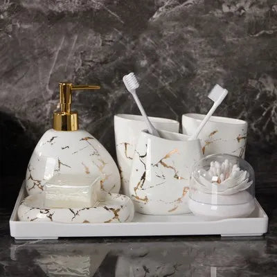 Luxury marble bathroom set