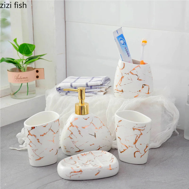 Luxury marble bathroom set