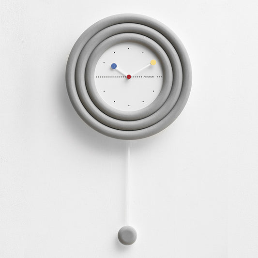 Grey Minimalist wall clock made from Mandeda eco board