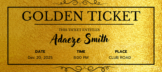 gold birthday party invitation