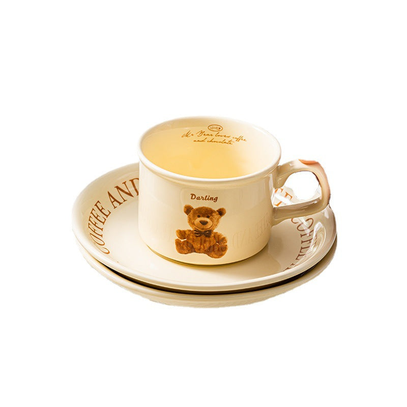 Cream Bear Bowl and Mug Set