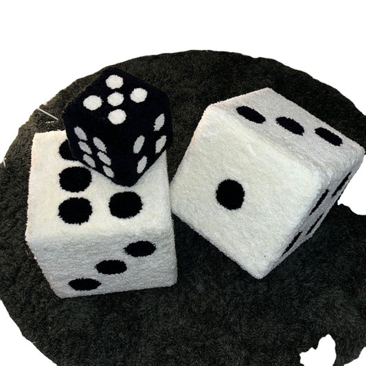 Giant Fluffy Dice Stool