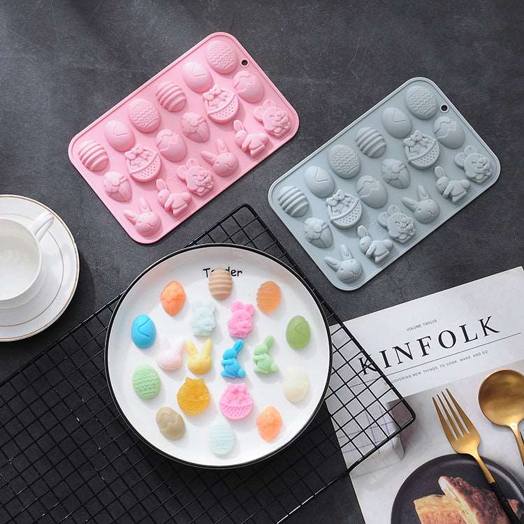 18 Even Silicone Rabbit Chocolate Mould