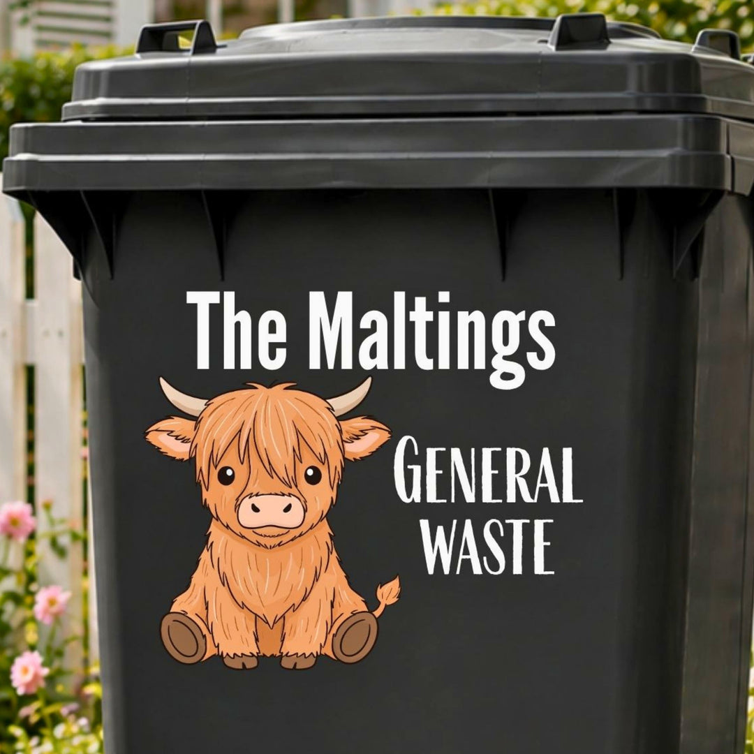 Personalised bin numbers for wheelie bins