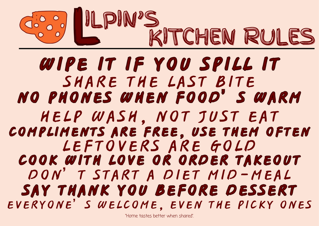 Personalised Kitchen Rules Stickers