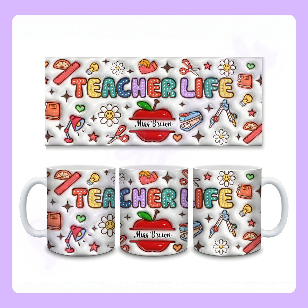 Custom name teacher appreciation mug UK