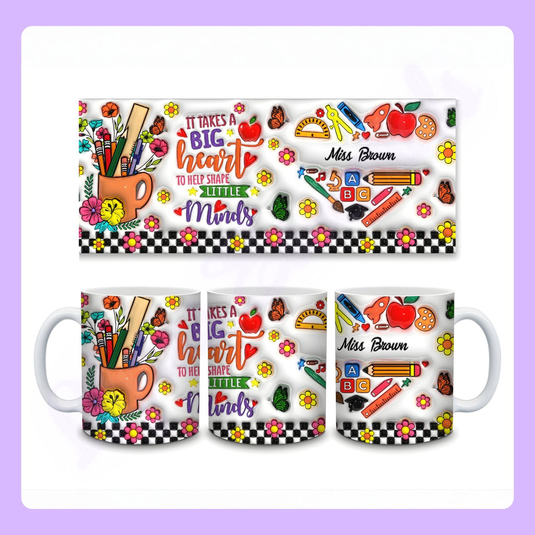 Custom name teacher appreciation mug UK