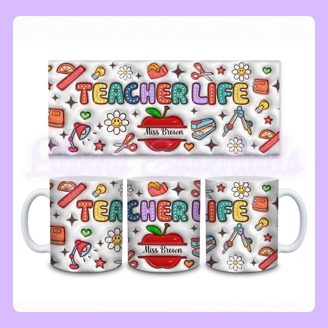 Custom name teacher appreciation mug UK