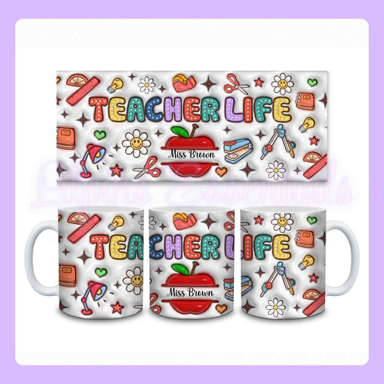Custom name teacher appreciation mug UK