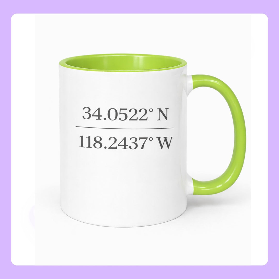 Personalised Memory Coordinates Mug