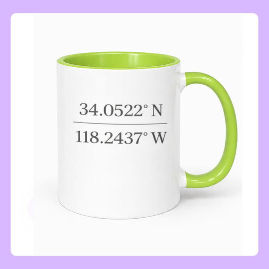 Personalised Memory Coordinates Mug