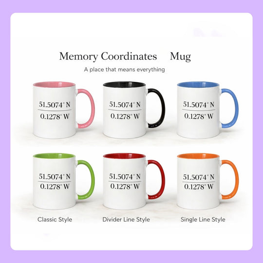 Personalised Memory Coordinates Mug