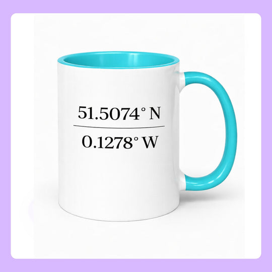 Personalised Memory Coordinates Mug