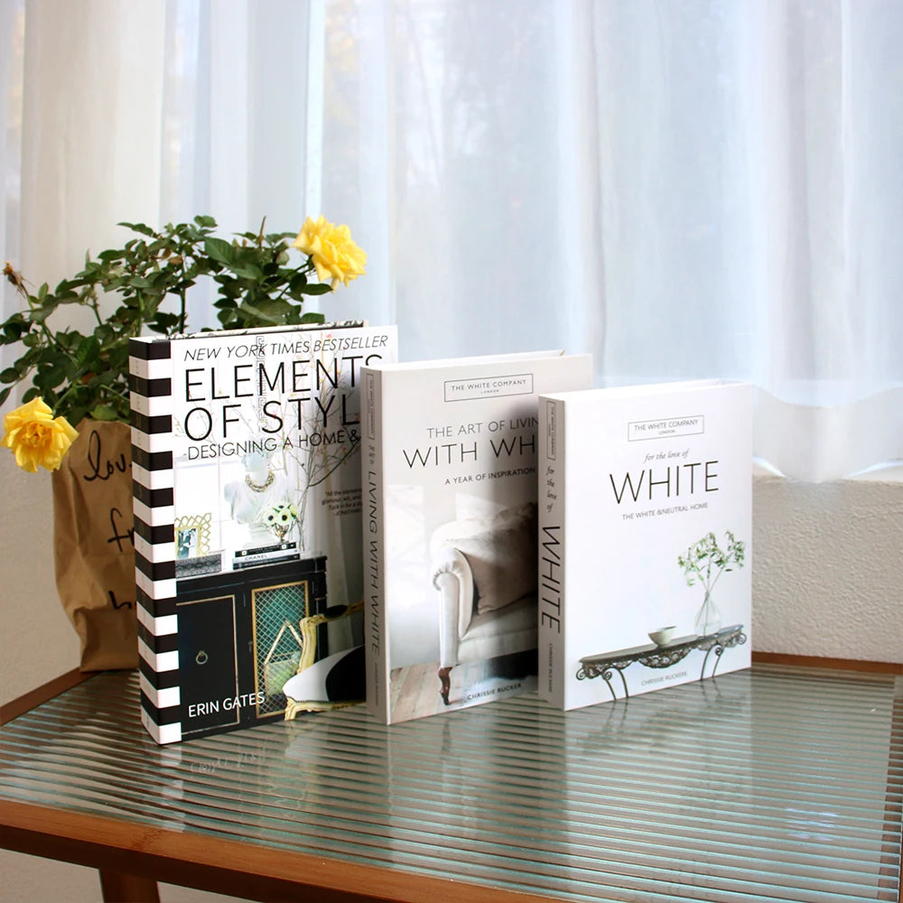 3Pcs Luxury Fake Book Set Home Decorative Book, Coffee Table Books Decor