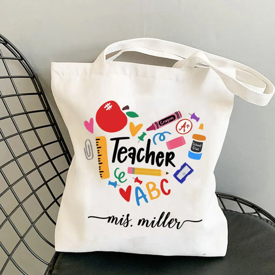 Personalised Teacher Tote Bag