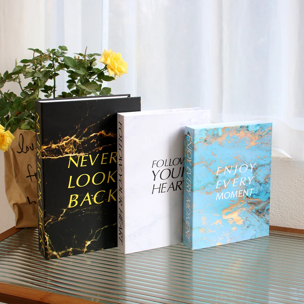 3Pcs Luxury Fake Book Set Home Decorative Book, Coffee Table Books Decor