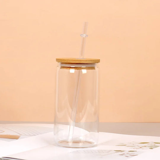 Personalised Iced Coffee Glass Tumbler