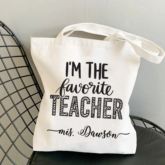Personalised Teacher Tote Bag