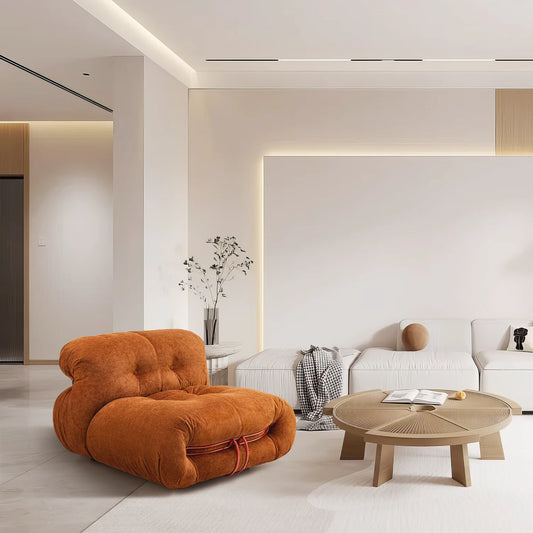 orange soriana lounge chair