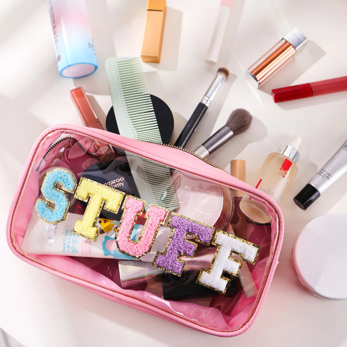 Clear Preppy Makeup Pouch