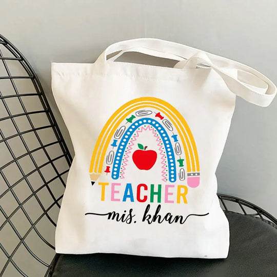 Personalised Teacher Tote Bag