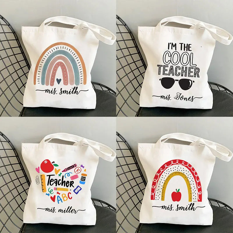 Personalised Teacher Tote Bag
