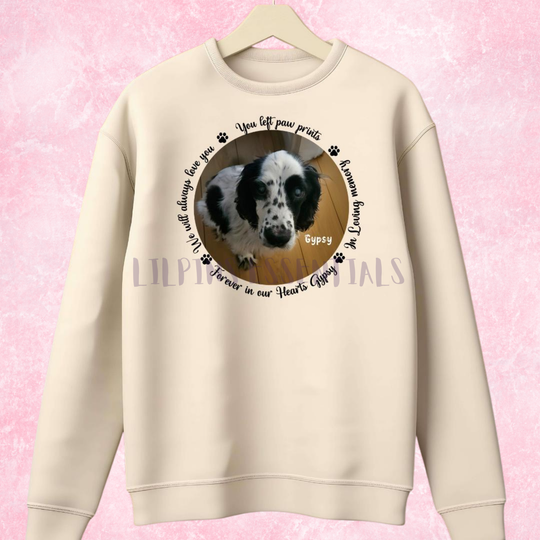 Custom Photo You Left Paw Prints Forever In My Heart Dog Top