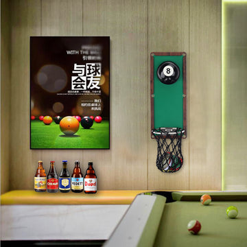 Creative PVC Billiards Bottle Opener Refrigerator Stereo Magnetic Sticker