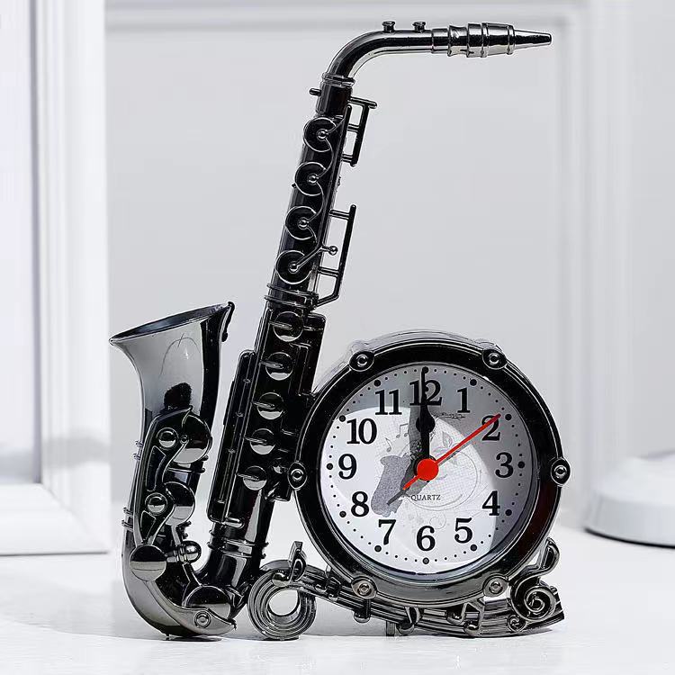 Saxophone Alarm Clock Creative Home Clock Decoration