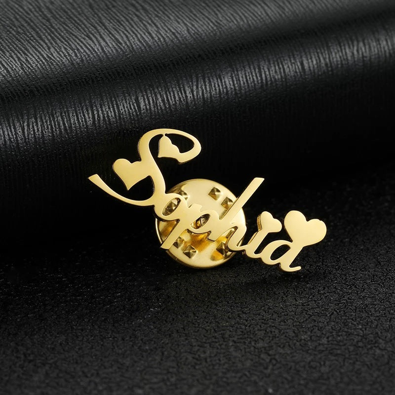 Personalized Name Brooch