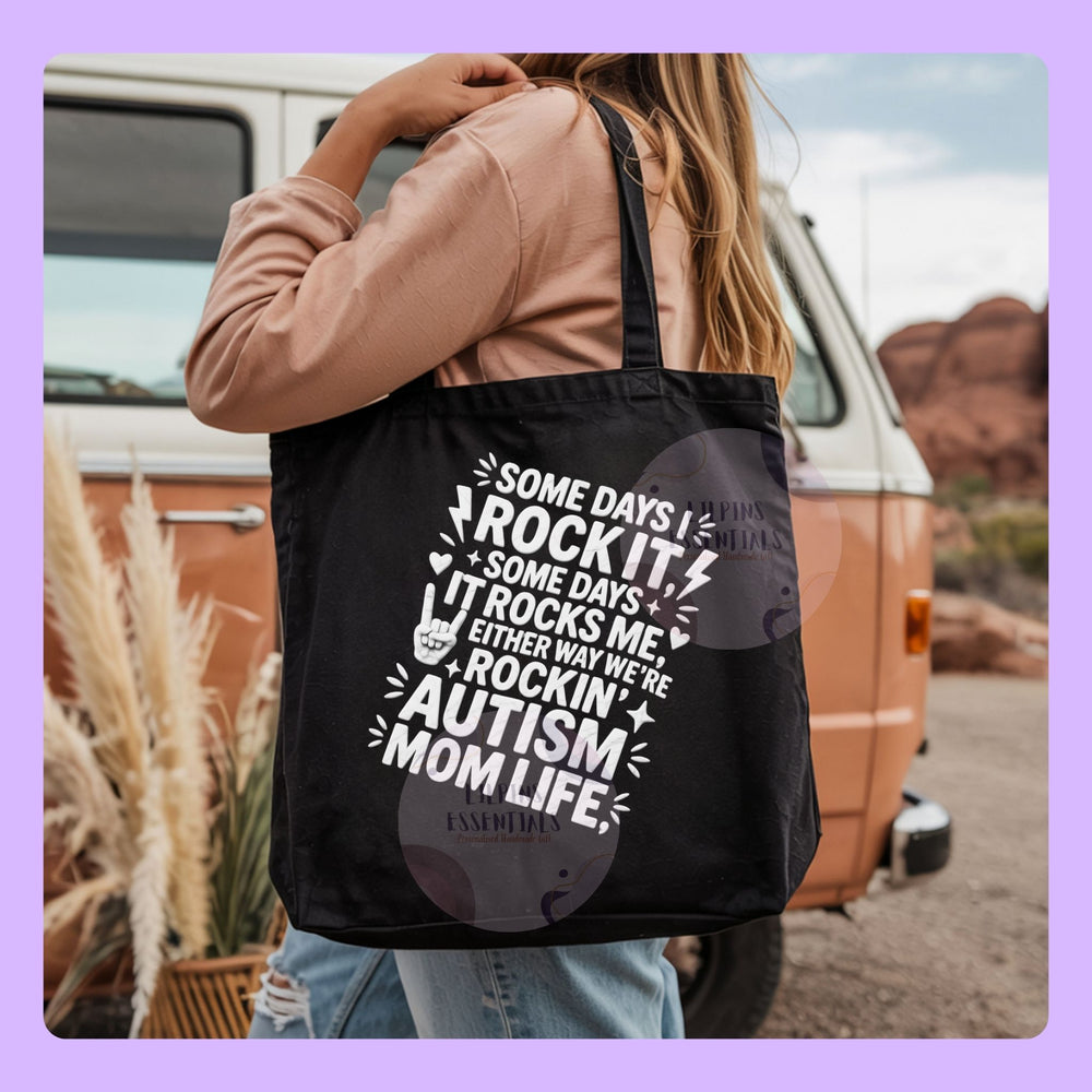 Autism support message tote bag gift
