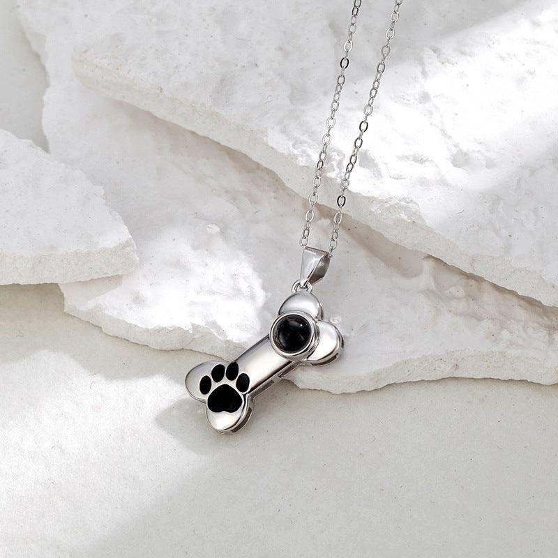 Personalised Dog Bone Projection Necklace - LOX VAULT