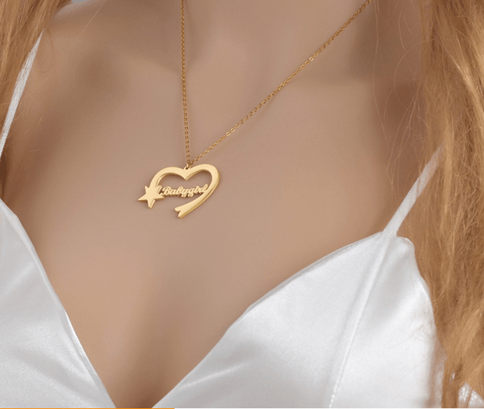 Personalized Cut Love Heart Shaped Necklace - Lox Vault