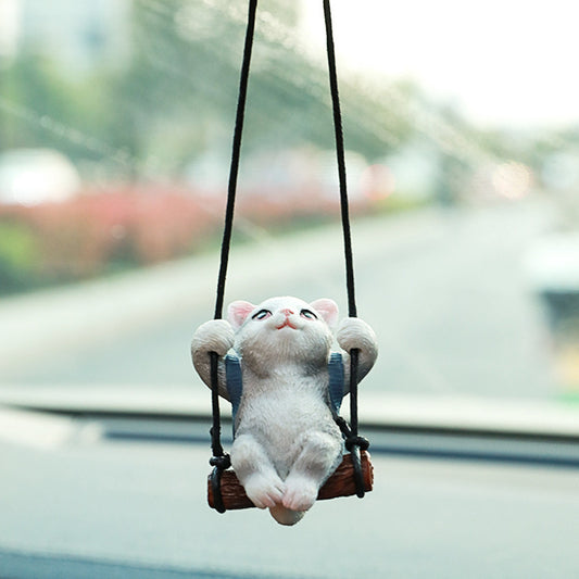 Grey Aromatherapy Kitten Car Charm