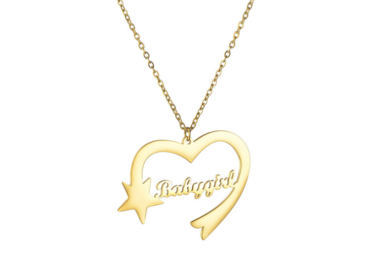 Personalized Cut Love Heart Shaped Necklace - Lox Vault